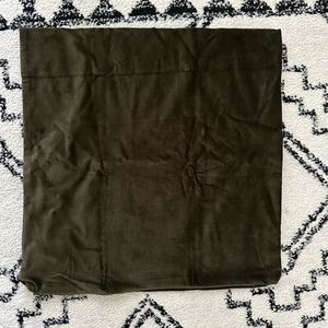 Set of 3 IKEA olive green velvet pillow covers